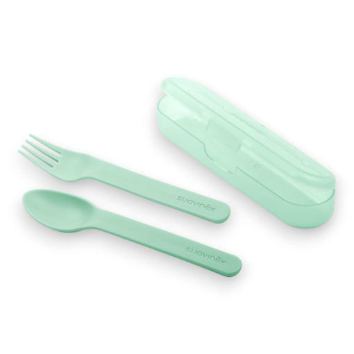Picture of SUAVINEX CUTLERY SET WITH CASE GREEN
